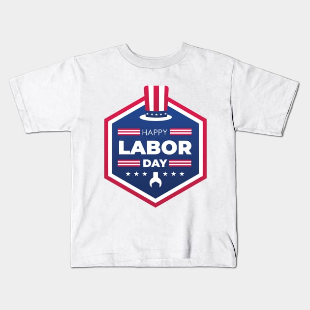 Happy Labor Day#2 Kids T-Shirt by M2M